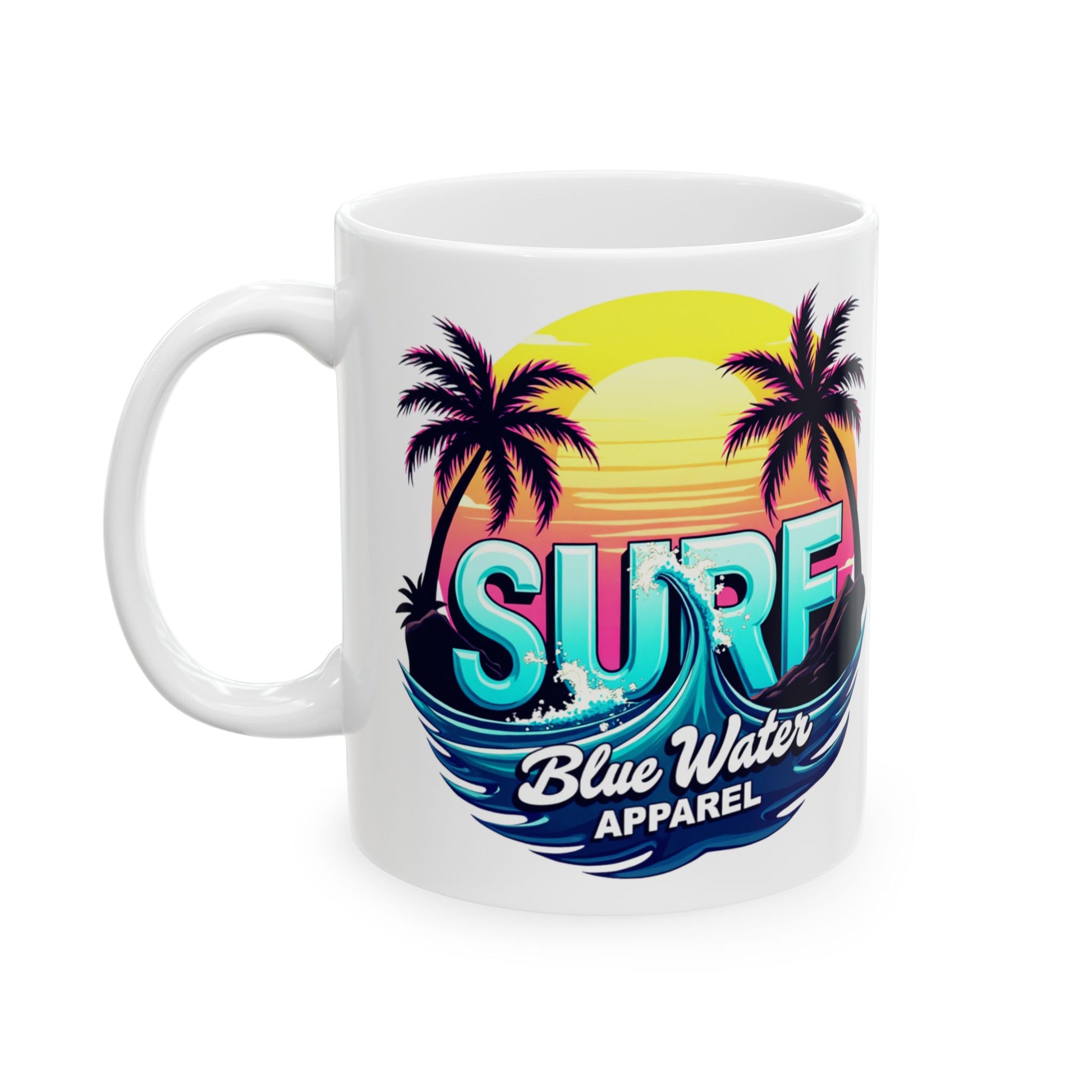 left facing retro surf mug by blue water apparel