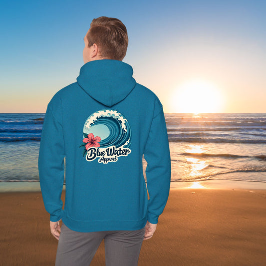 Vintage Graphic Hoodie - Hibiscus Wave by Blue Water Apparel