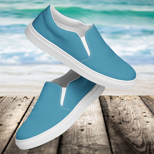 Aqua Men's Slip-On Canvas Shoes to Match Our Retro Collection T-shirts!