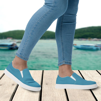 Aqua Women’s Slip-On Canvas Shoes to Match Our Retro Collection T-shirts!