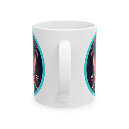 Retro Graphic Ceramic Mug - Palm Tree Road by Blue Water Apparel