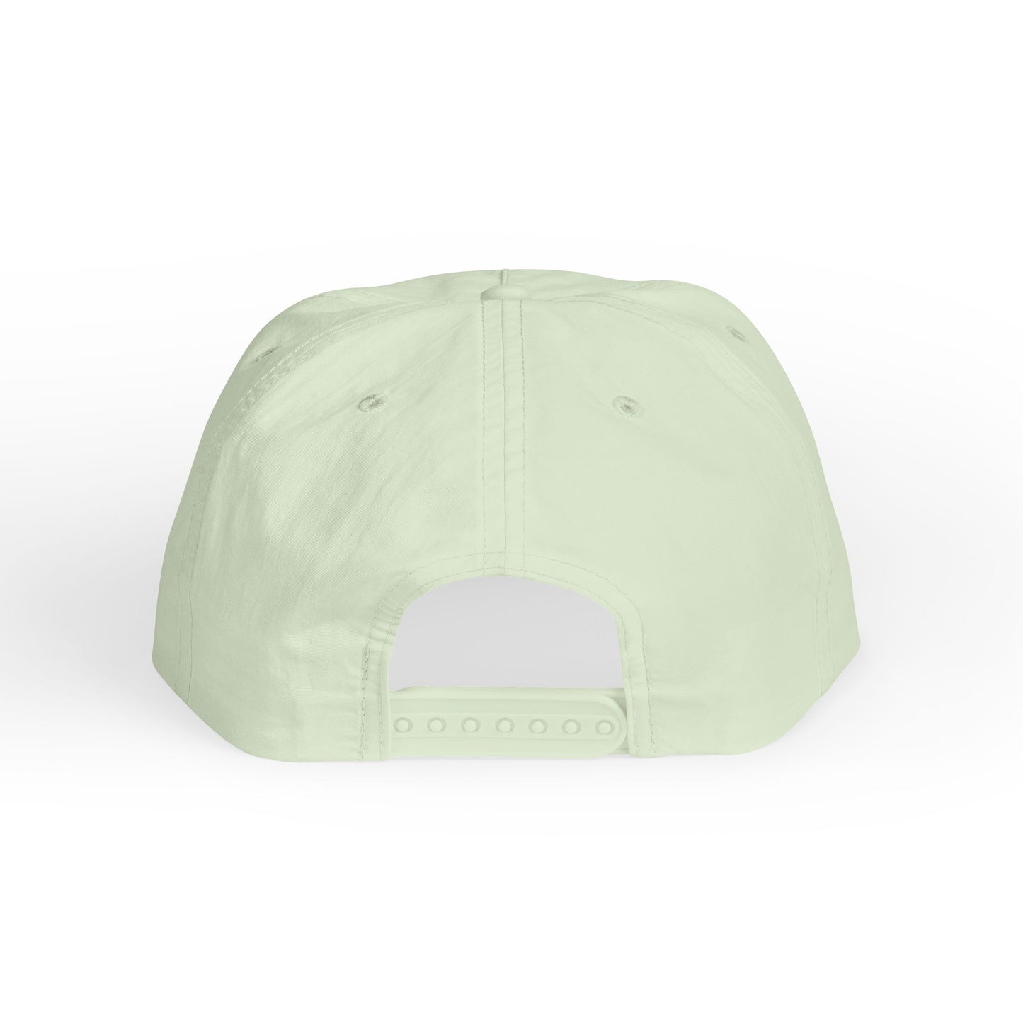 flat lay back of mint tropical sunset surf cap by blue water apparel