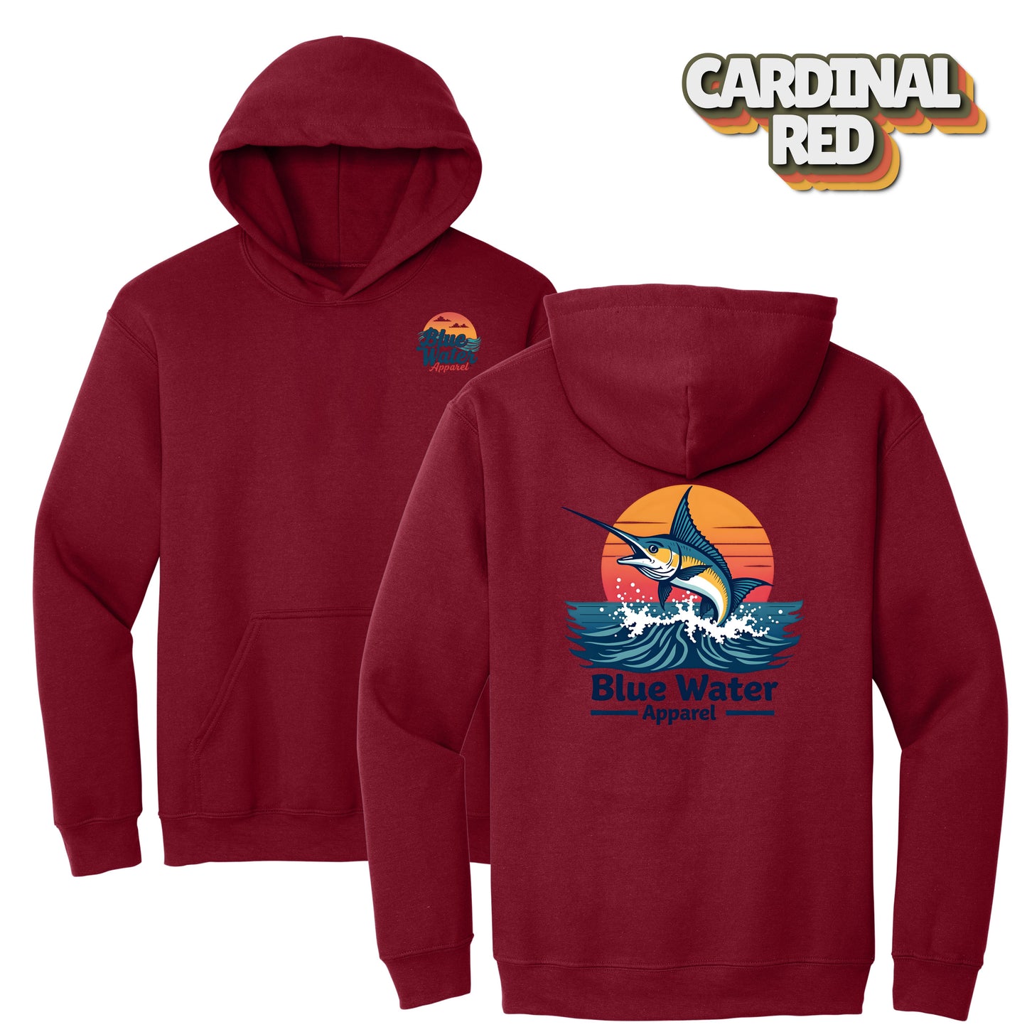 Vintage Graphic Hoodie - Vintage Marlin by Blue Water Apparel