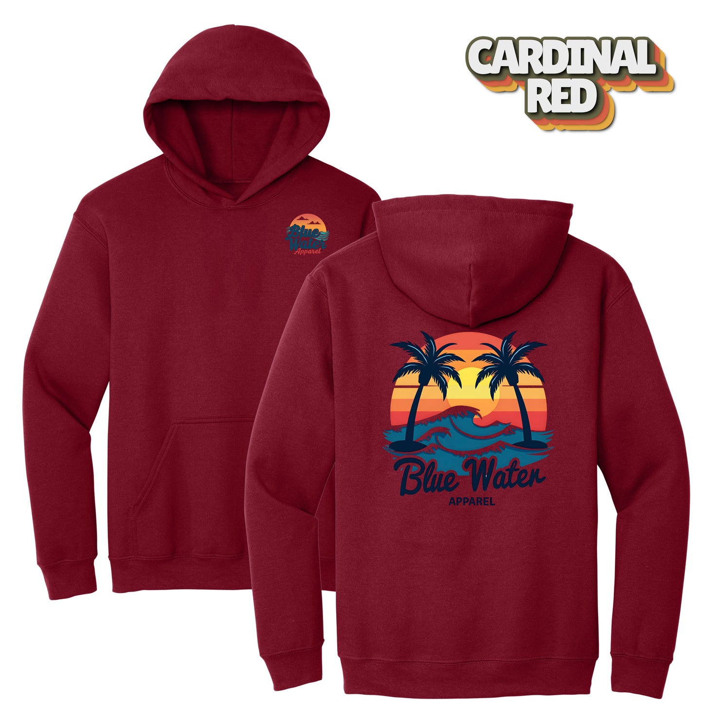 Vintage Graphic Hoodie - Vintage Sunset by Blue Water Apparel