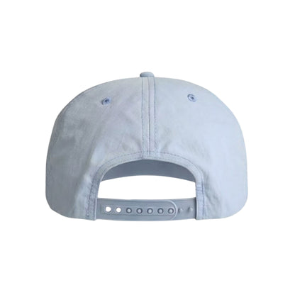 Back view powder hibiscus wave surf cap by blue water apparel