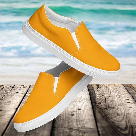 Gold Men's Slip-On Canvas Shoes to Match Our Vintage Collection T-Shirts!