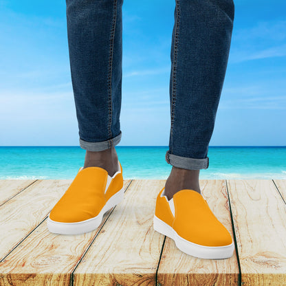 Gold Men's Slip-On Canvas Shoes to Match Our Vintage Collection T-Shirts!