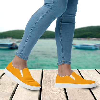 Gold Women’s Slip-On Canvas Shoes to Match Our Vintage Collection Tshirts!