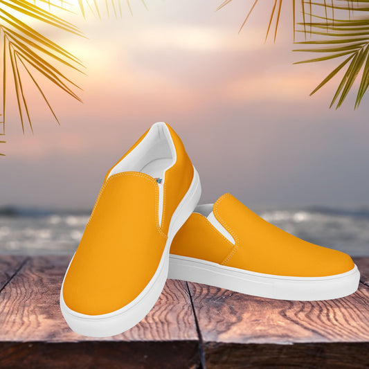 Gold Women’s Slip-On Canvas Shoes to Match Our Vintage Collection Tshirts!