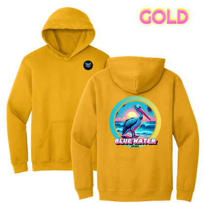 Retro Graphic Hoodie - Retro Pelican by Blue Water Apparel
