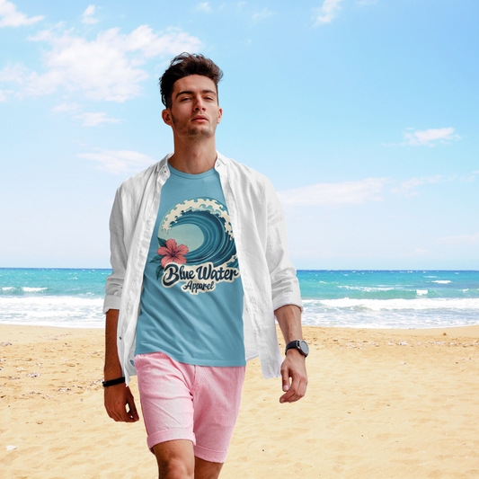 Vintage Graphic Tee - Hibiscus Wave by Blue Water Apparel