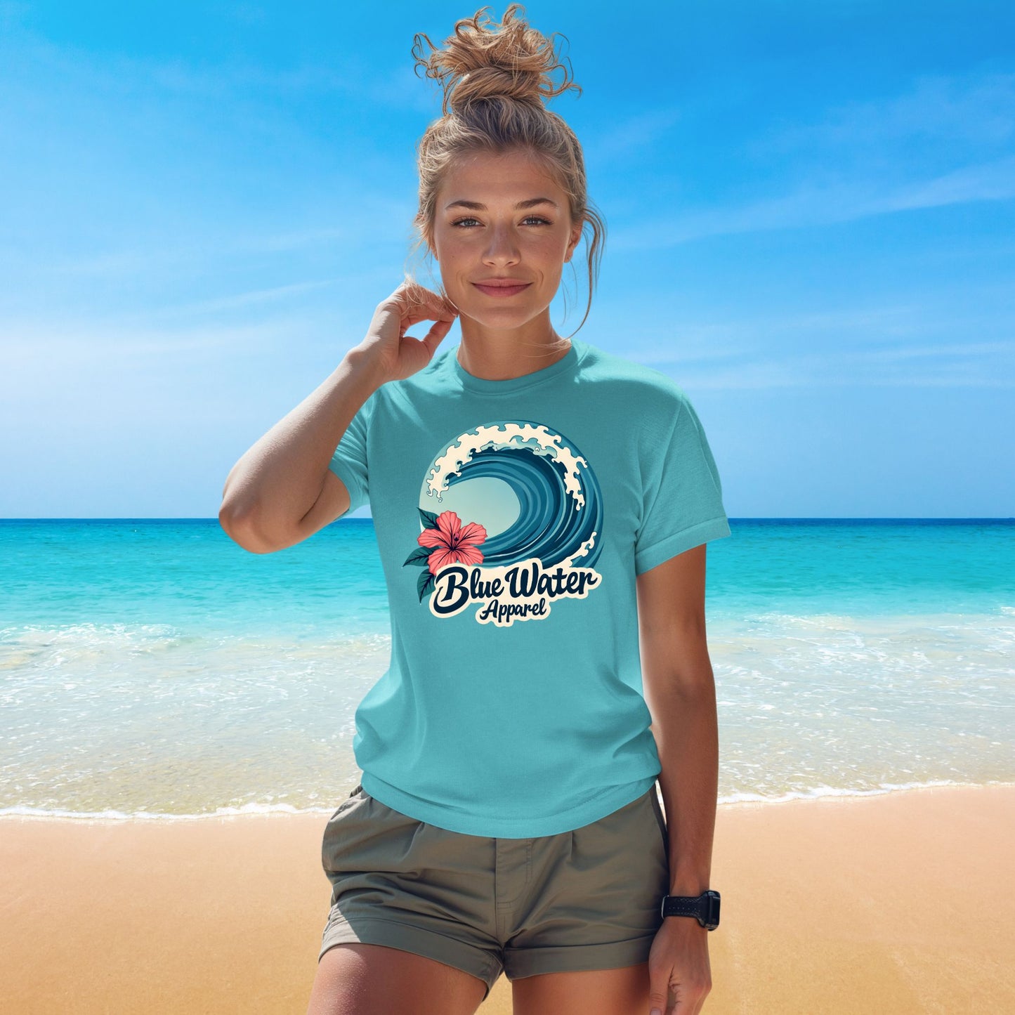 Vintage Graphic Tee - Hibiscus Wave by Blue Water Apparel