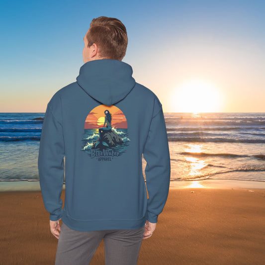Vintage Graphic Hoodie - Mermaid Sunset by Blue Water Apparel