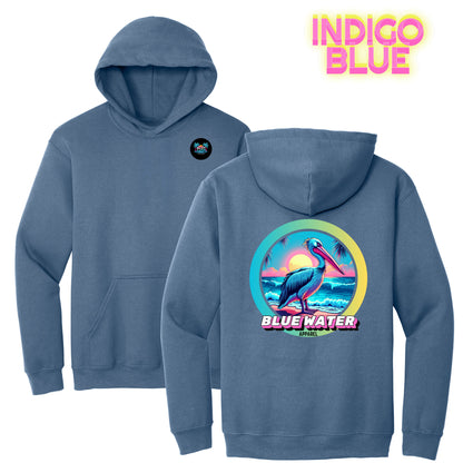 Retro Graphic Hoodie - Retro Pelican by Blue Water Apparel