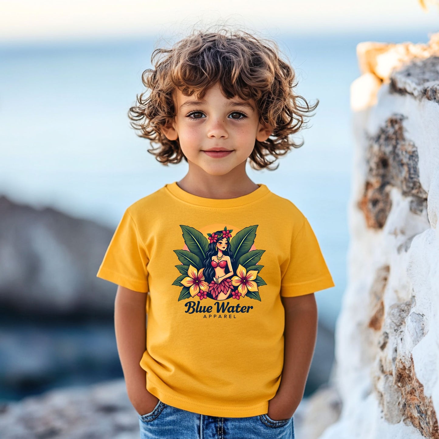 Vintage Graphic Kid's Tee - Island Girl by Blue Water Apparel