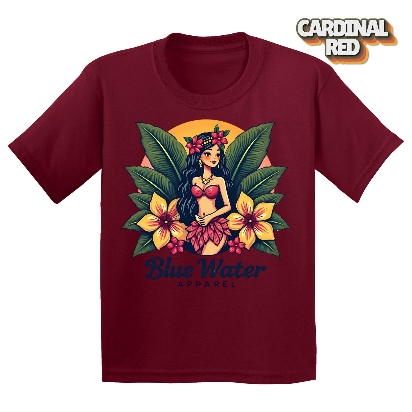 Vintage Graphic Kid's Tee - Island Girl by Blue Water Apparel
