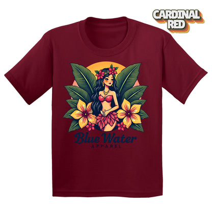 Vintage Graphic Kid's Tee - Island Girl by Blue Water Apparel