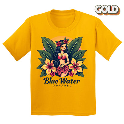 Vintage Graphic Kid's Tee - Island Girl by Blue Water Apparel