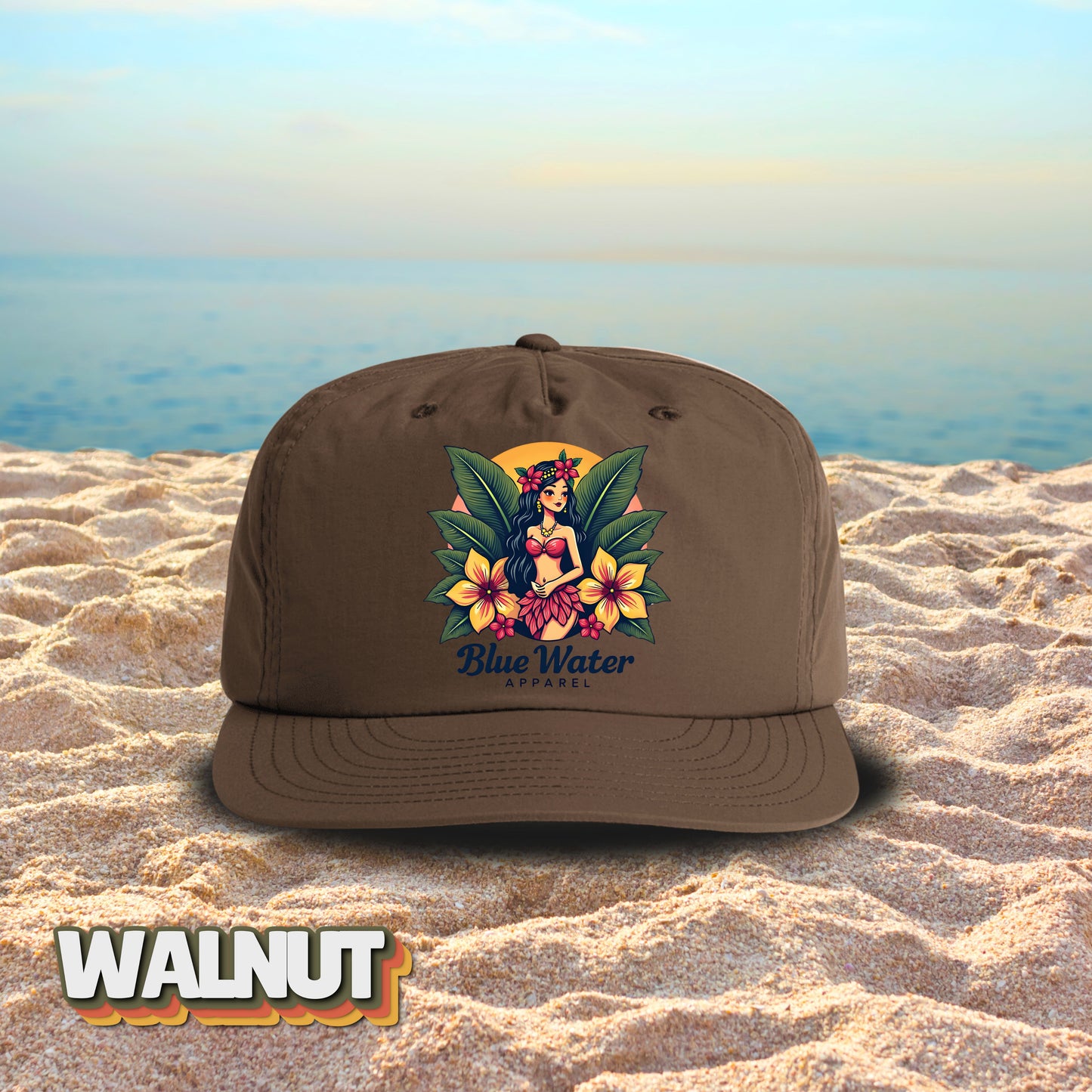 Vintage Graphic Surf Cap - Island Girl by Blue Water Apparel