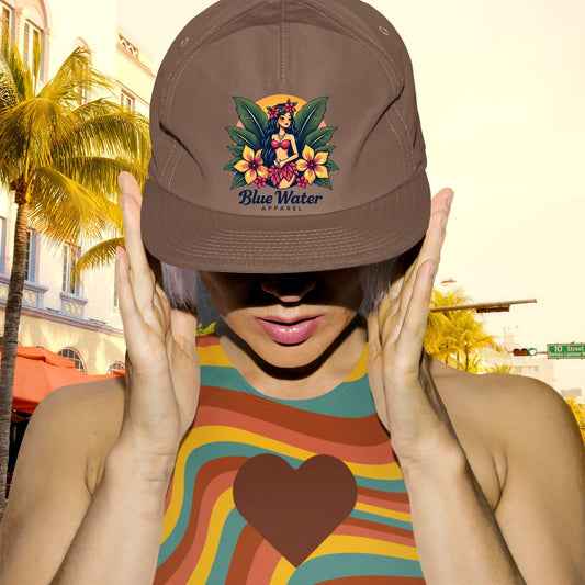 Vintage Graphic Surf Cap - Island Girl by Blue Water Apparel