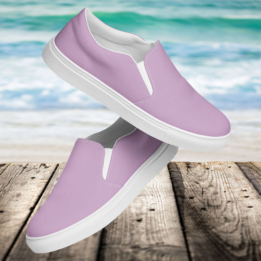Lilac Men’s Slip-On Canvas Shoes to Match Our Retro Collection T-Shirts!