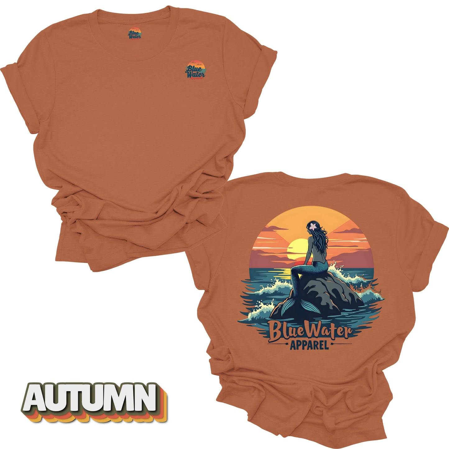 Vintage Graphic Tee - Mermaid Sunset by Blue Water Apparel
