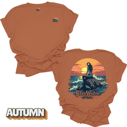 Vintage Graphic Tee - Mermaid Sunset by Blue Water Apparel