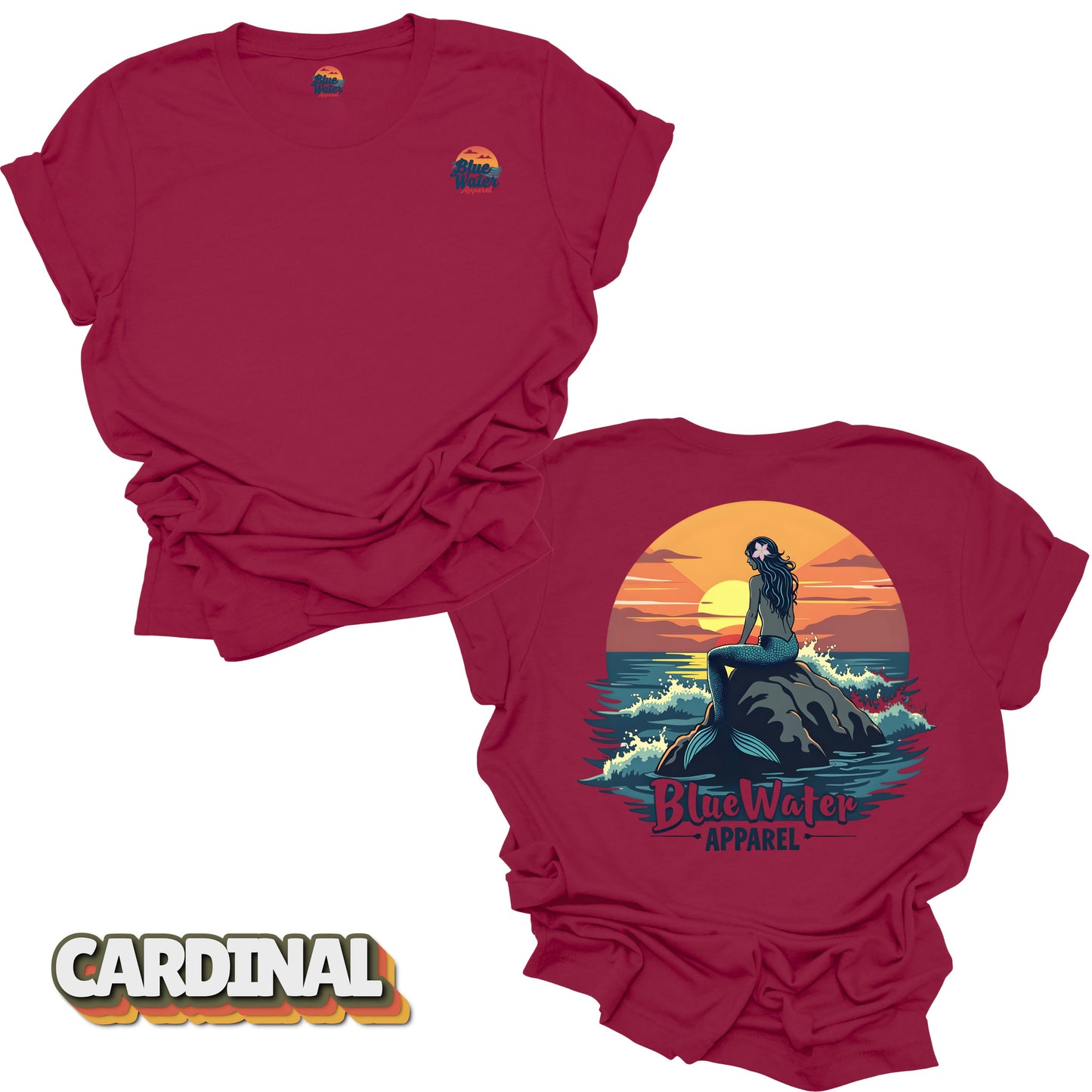Vintage Graphic Tee - Mermaid Sunset by Blue Water Apparel