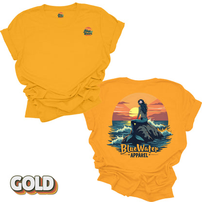 Vintage Graphic Tee - Mermaid Sunset by Blue Water Apparel