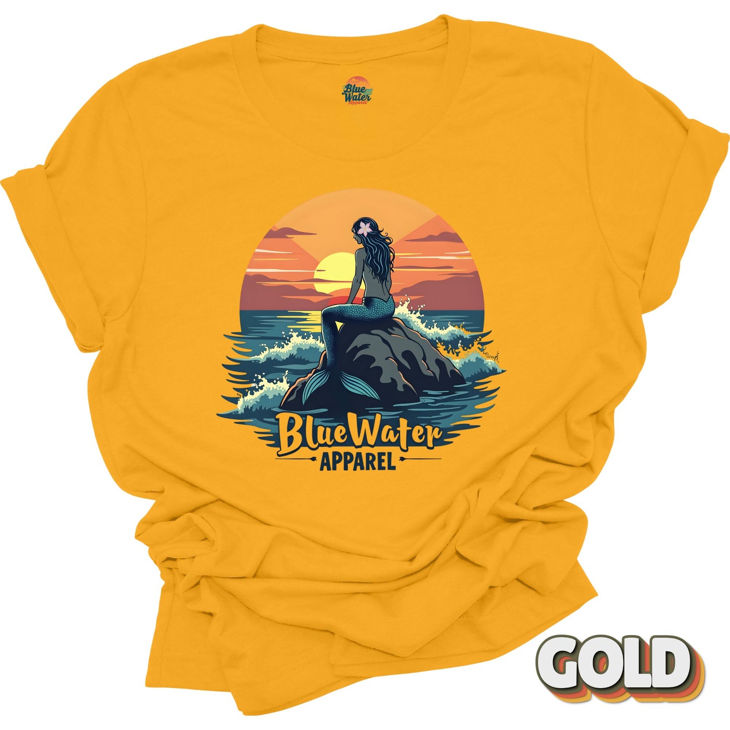 Vintage Graphic Tee - Mermaid Sunset by Blue Water Apparel