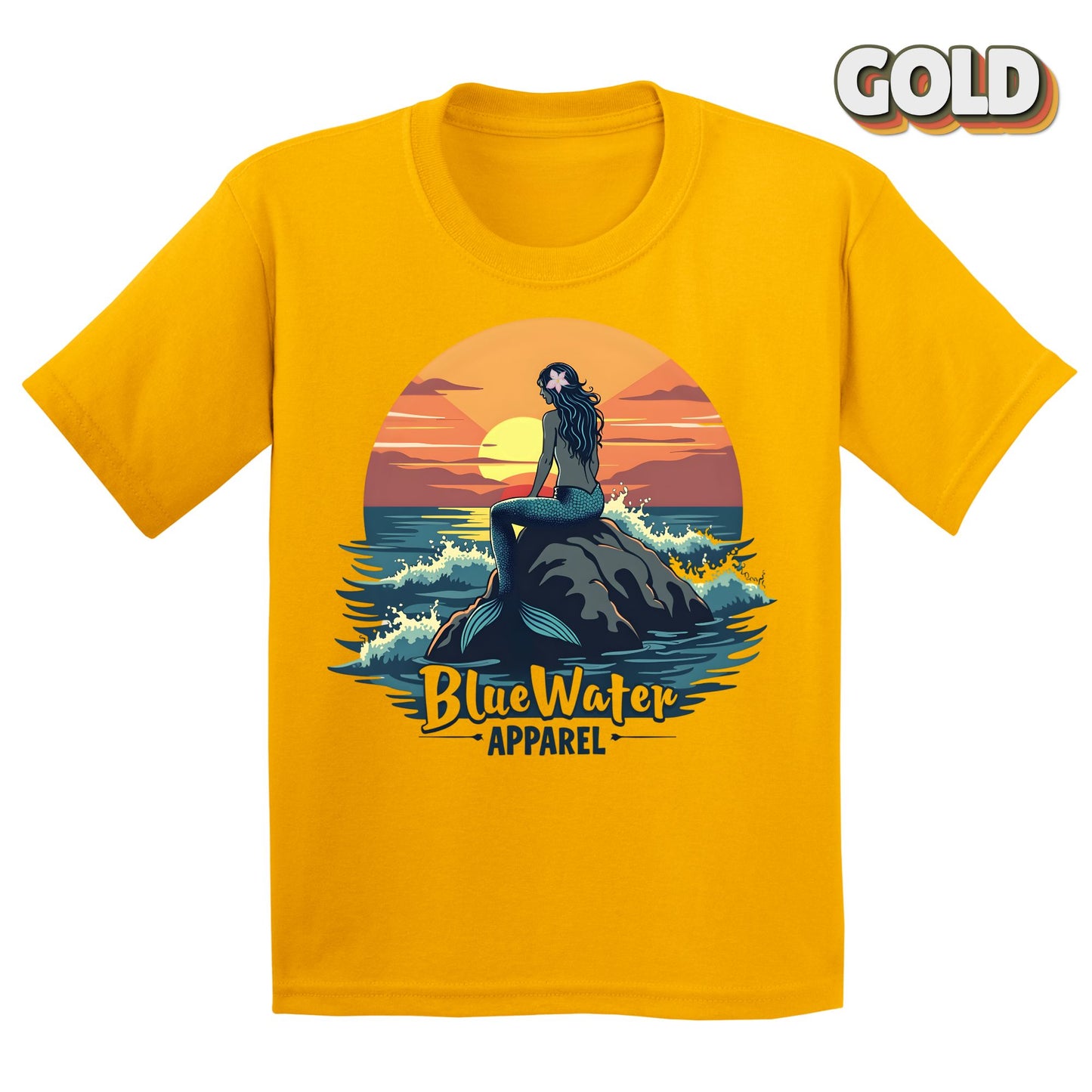 Vintage Graphic Kid's Tee - Vintage Mermaid by Blue Water Apparel