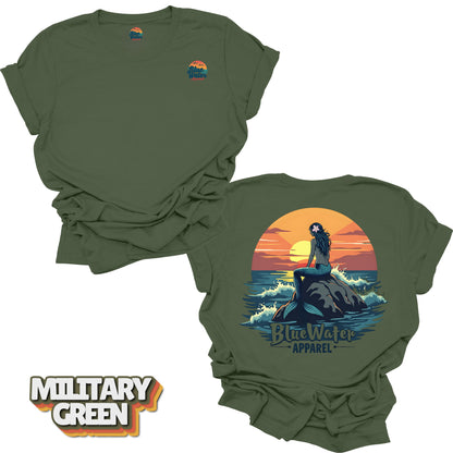 Vintage Graphic Tee - Mermaid Sunset by Blue Water Apparel