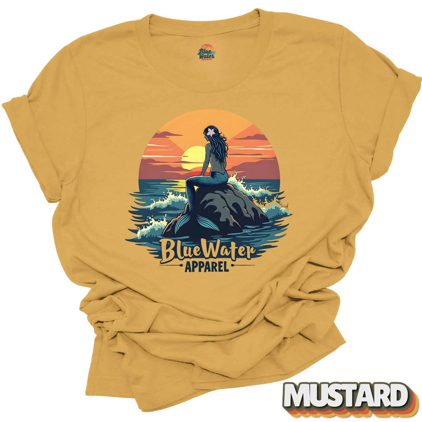 Vintage Graphic Tee - Mermaid Sunset by Blue Water Apparel