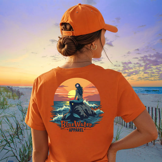 Vintage Graphic Tee - Mermaid Sunset by Blue Water Apparel