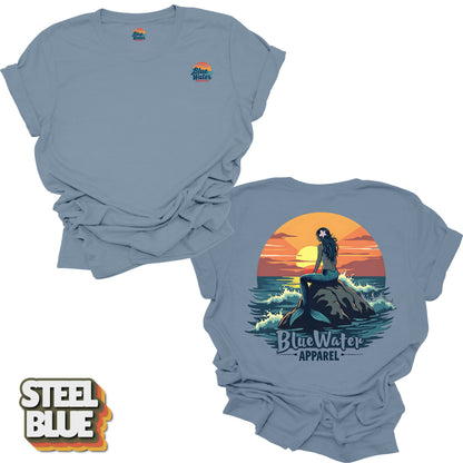 Vintage Graphic Tee - Mermaid Sunset by Blue Water Apparel