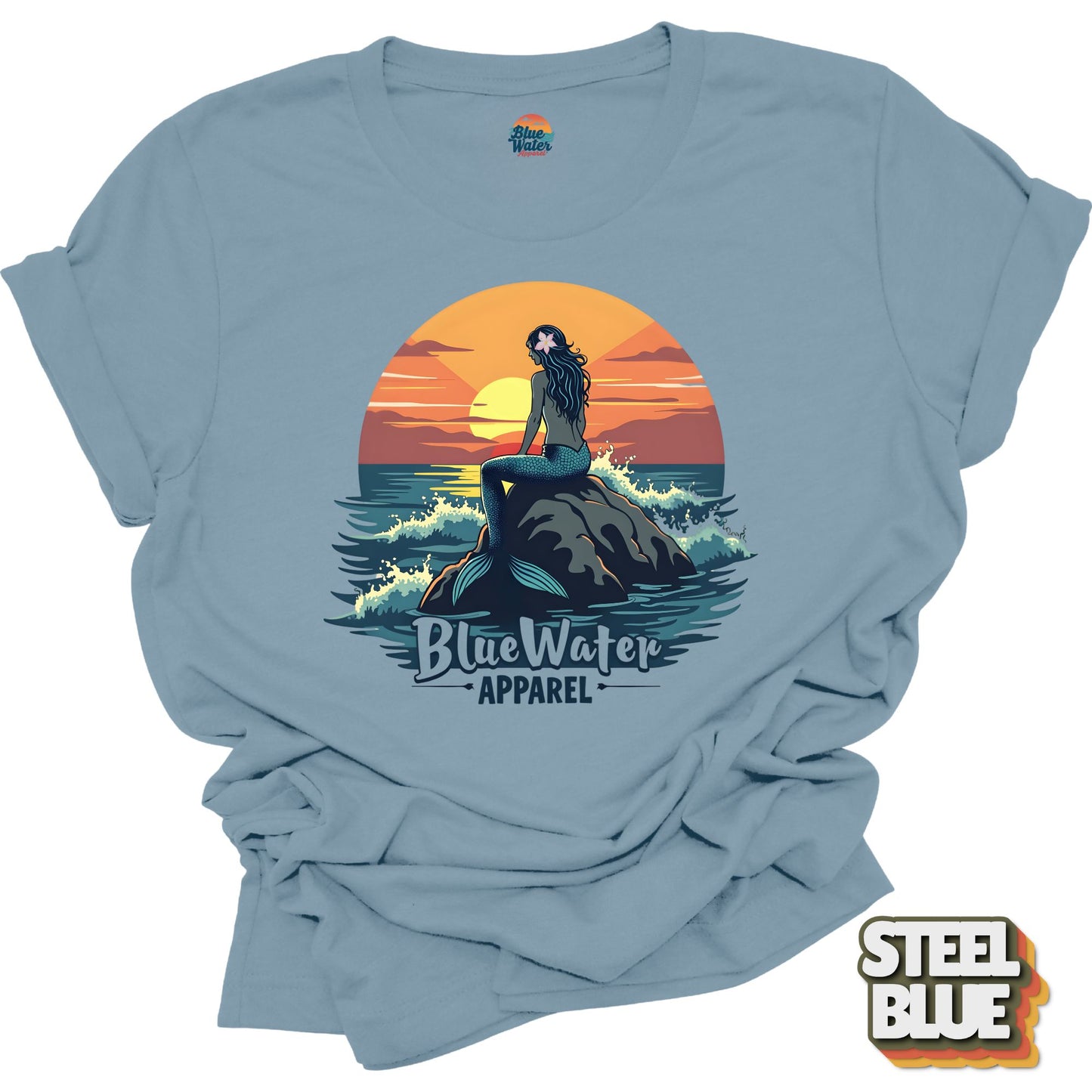 Vintage Graphic Tee - Mermaid Sunset by Blue Water Apparel