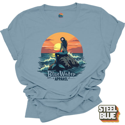 Vintage Graphic Tee - Mermaid Sunset by Blue Water Apparel