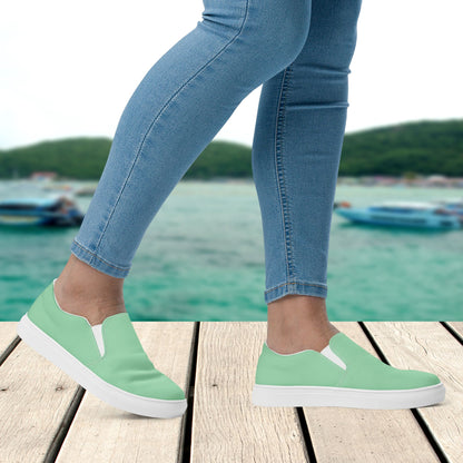 Mint Women’s Slip-On Canvas Shoes to Match Our Retro Collection T-Shirts!
