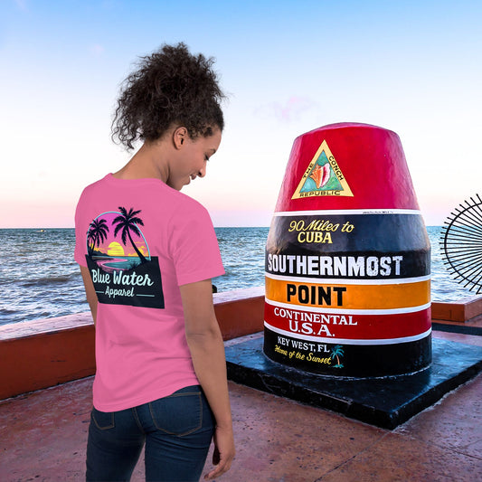 Retro Graphic Tee - Neon Sunset by Blue Water Apparel