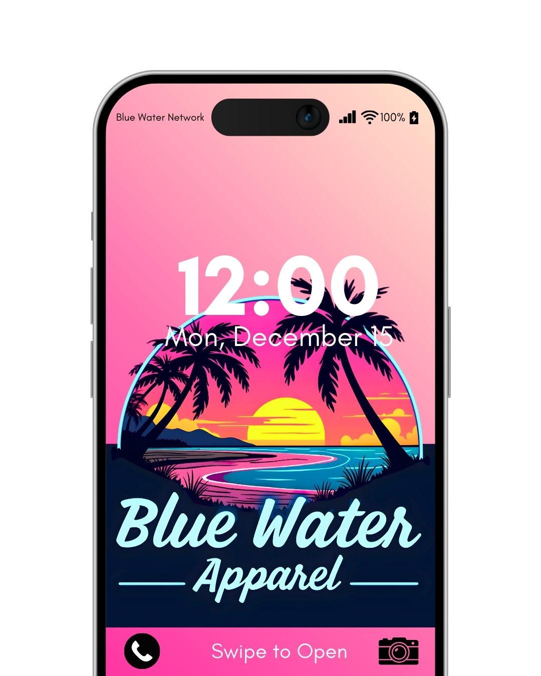 Neon Sunset Vivid Pink gradient wallpaper for android by blue water apparel