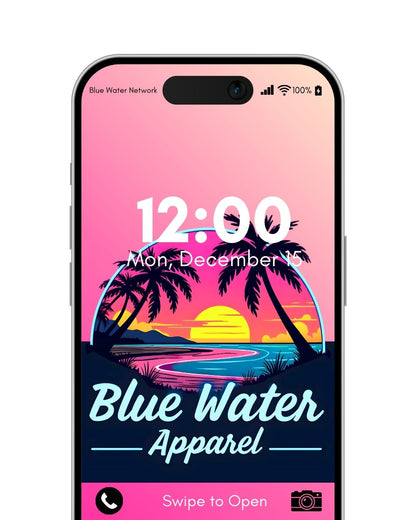 Neon Sunset Vivid Pink gradient wallpaper for android by blue water apparel