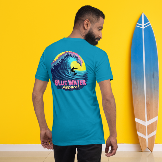 Retro Graphic Tee - Neon Surfer by Blue Water Apparel