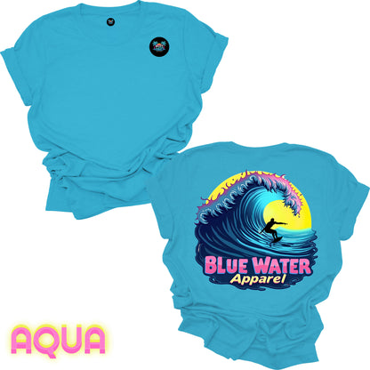 Retro Graphic Tee - Neon Surfer by Blue Water Apparel