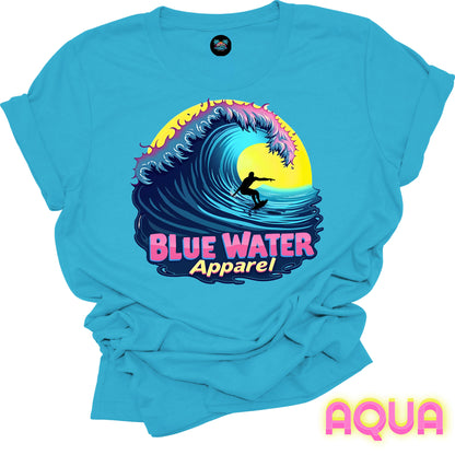 Retro Graphic Tee - Neon Surfer by Blue Water Apparel