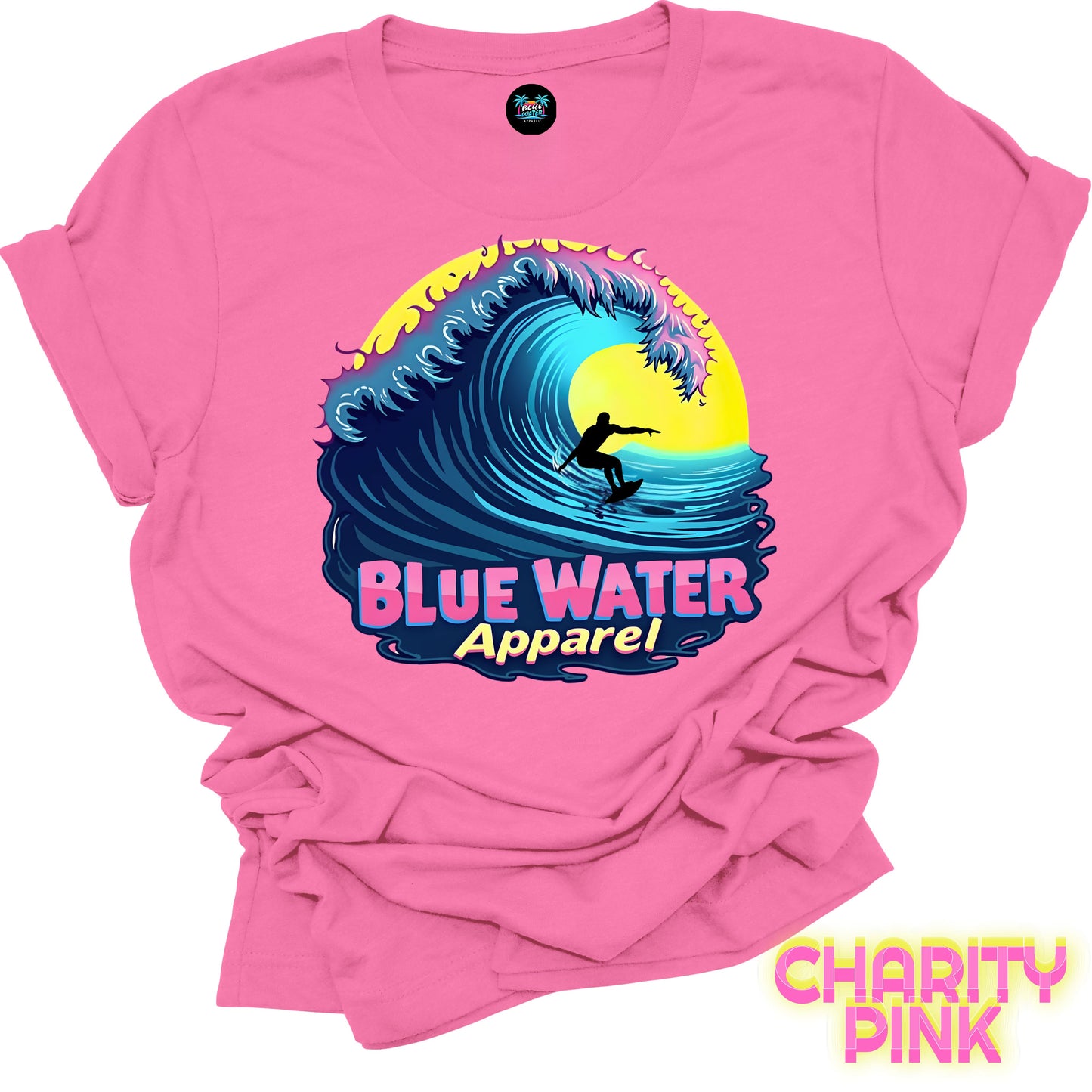 Retro Graphic Tee - Neon Surfer by Blue Water Apparel