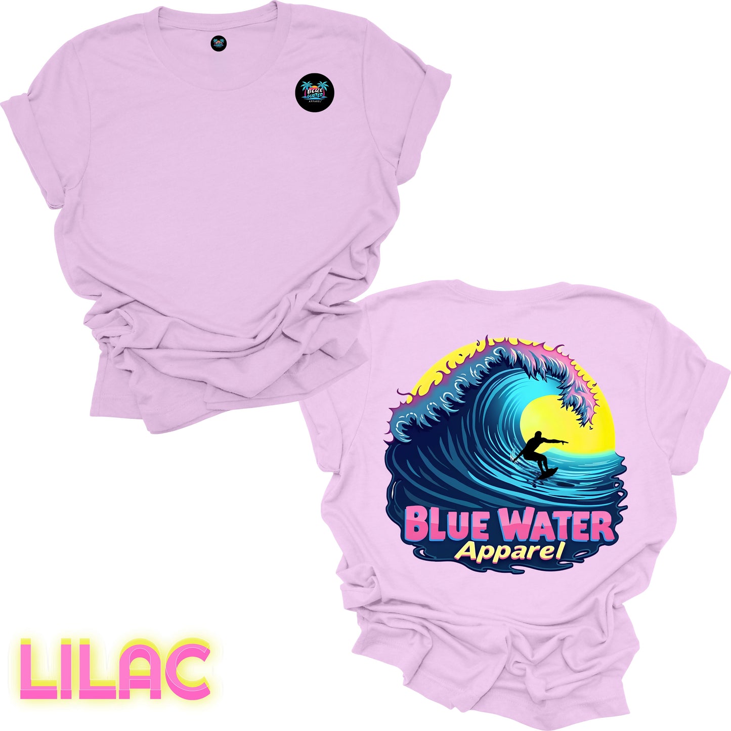 Retro Graphic Tee - Neon Surfer by Blue Water Apparel