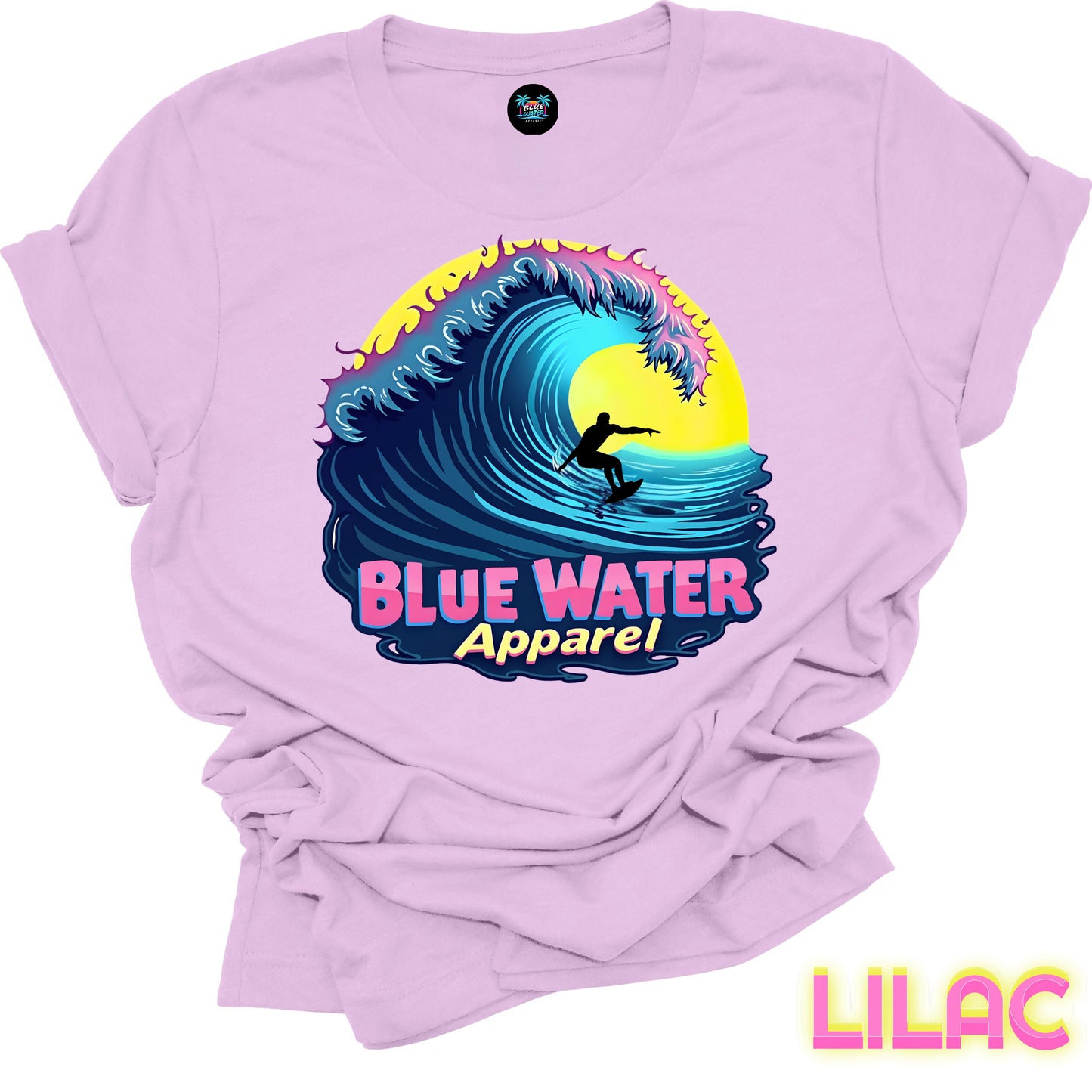 Retro Graphic Tee - Neon Surfer by Blue Water Apparel