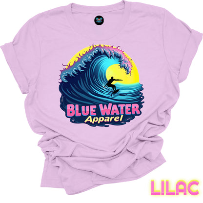 Retro Graphic Tee - Neon Surfer by Blue Water Apparel