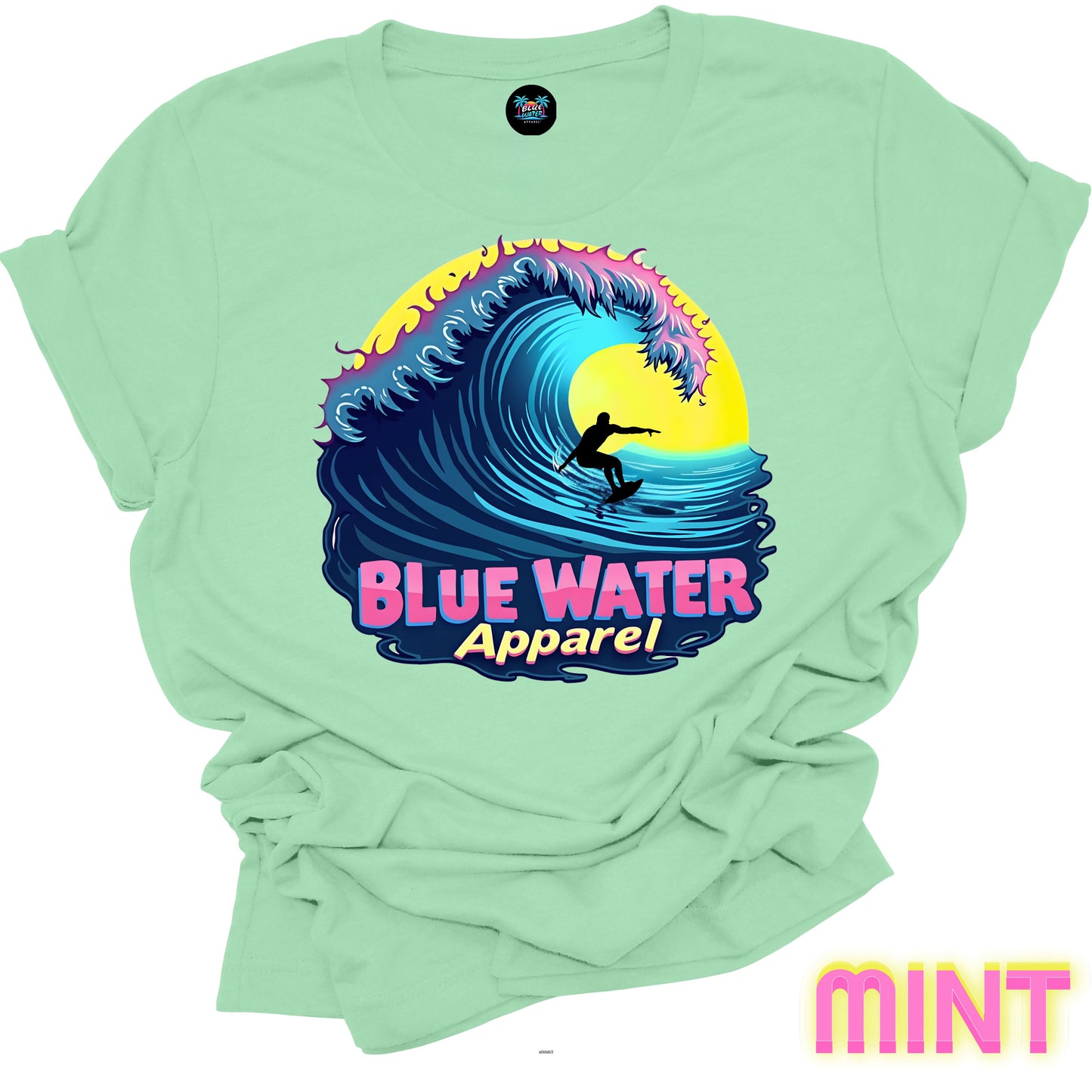 Retro Graphic Tee - Neon Surfer by Blue Water Apparel