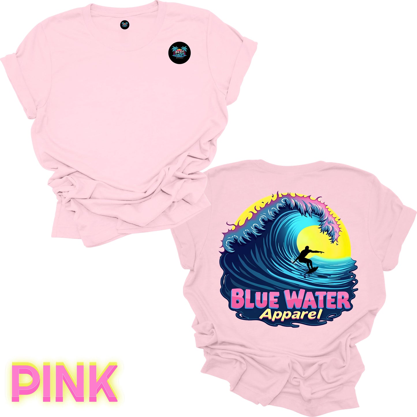 Retro Graphic Tee - Neon Surfer by Blue Water Apparel